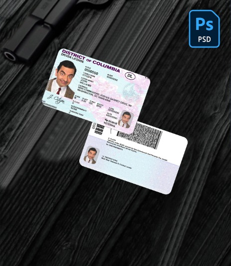 USA District of Columbia driving license PSD